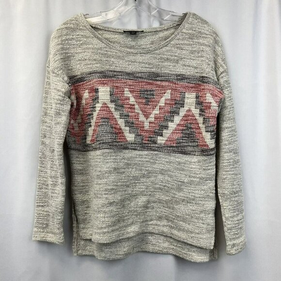 American Eagle Womens Round Neck Multicolor Aztec Print Sweater Size XS - Picture 1 of 8